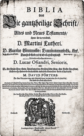 Titelseite der Lutherbibel 1630
